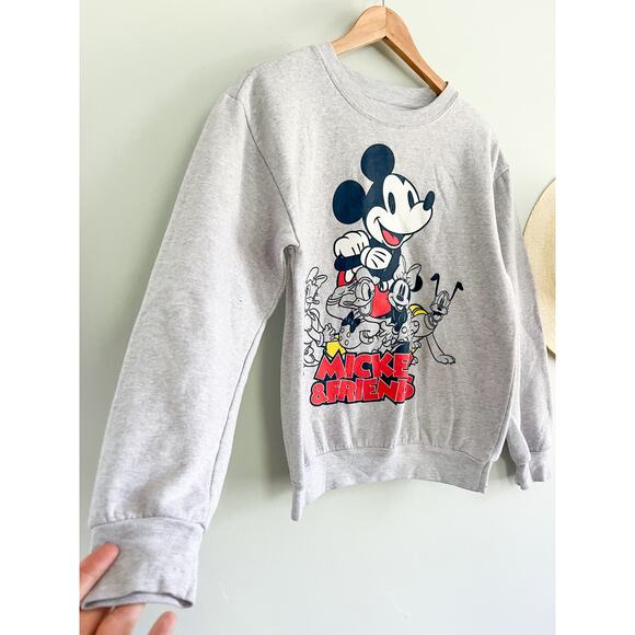 Disney | Mickey & Friends Sweatshirt | Heather Grey | Juniors' Size M (7-9) - Picture 4 of 8